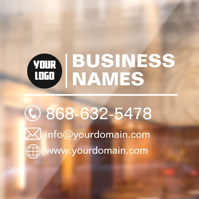 Company Details And Contacts Window Cling (Sheet 2)