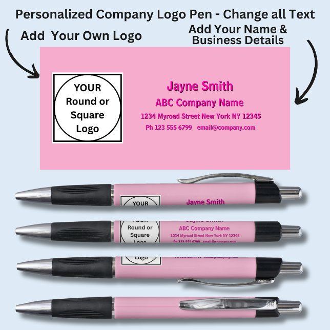 Company Details Name, Hot Pink on Light Pink, Pen (Creator Uploaded)