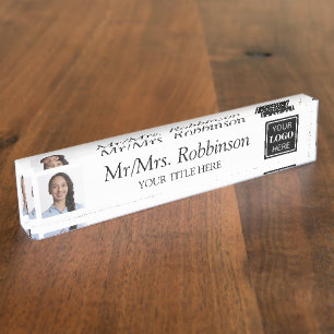 Company Elegant Modern Office Desk Name Plate