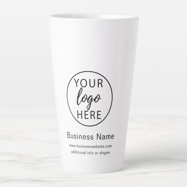 Company Employee Business Corporate Logo Latte Mug (Front)