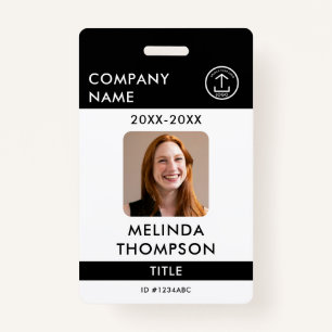 Company Employee ID Card Template Name Photo Badge