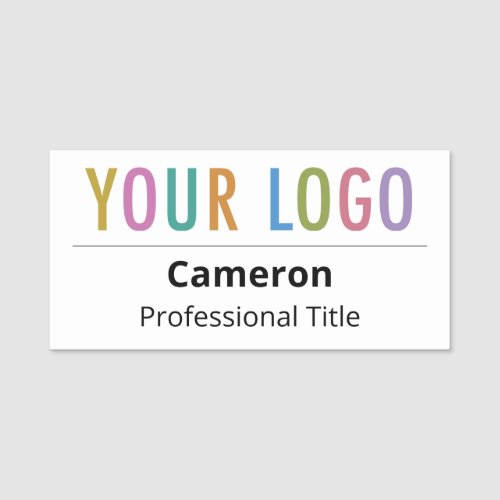 Company Employee Name Tag Business Logo Magnetic