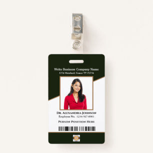 Company Employee Photo Name Barcode Logo ID Custom Badge