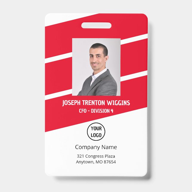 Company/Employee Photo Security Badge (Front)