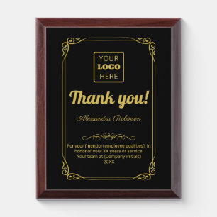 Company Employee Thank you Award Plaque