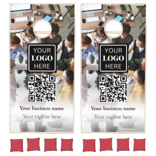 Company Event Custom Photo Logo Cornhole Set