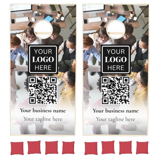 Company Event Custom Photo Logo Cornhole Set (Set)