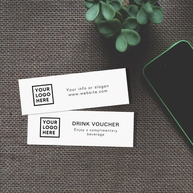 Company Event Drink Voucher Logo Card (Creator Uploaded)
