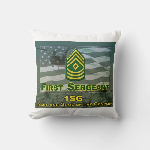 Company First Sergeant Gift Throw Pillow