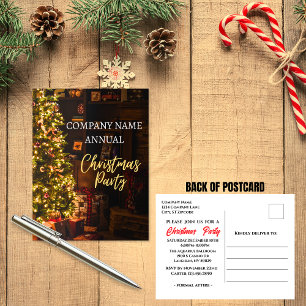 Company Holiday Party Christmas Tree Invitation Postcard