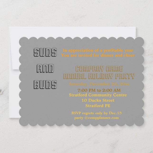 Company holiday party Invitation. Invitation (Front)