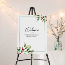 Company Holiday Party Welcome Sign