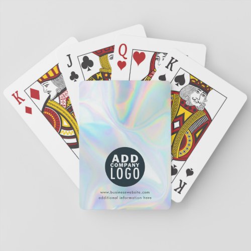 Company Holographic Business Logo Custom Playing Cards