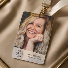 Company ID Card | Modern Large Photo Employee QR