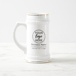 Company Identity Personalized Business Logo Beer Stein