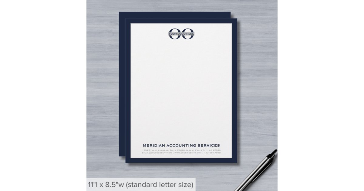 Company Letterhead With Logo Zazzle 