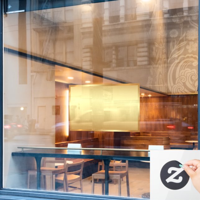 Company Logo Add QR Code Text Blank Background Window Cling (Cafe Window)