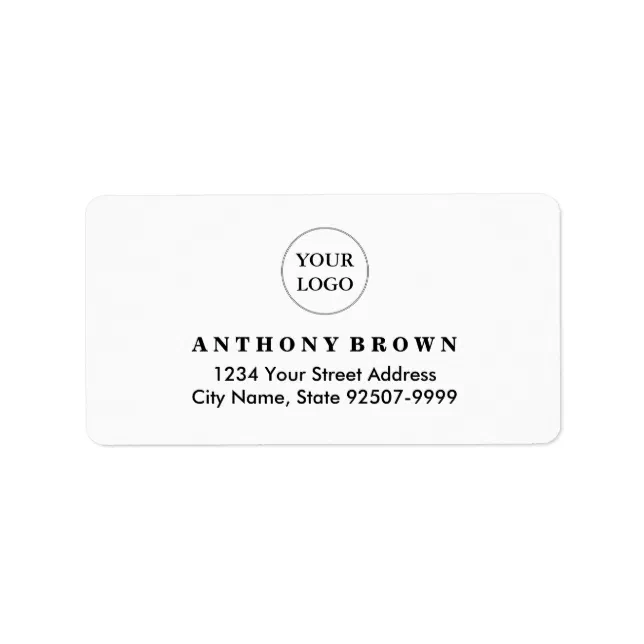 Company Logo Address Label | Zazzle