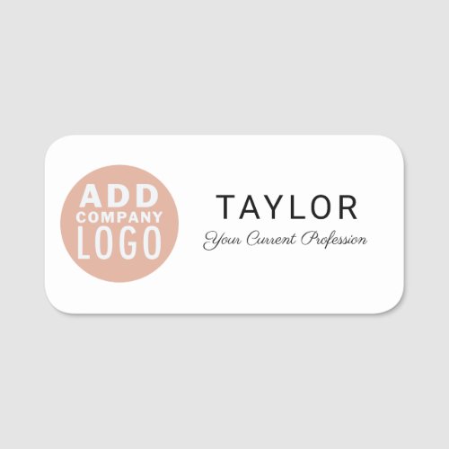 Company Logo and Corporate Staff Employees Name Tag