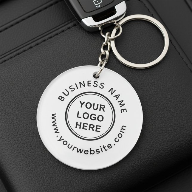 Company Logo and Custom text promotional Keychain (Creator Uploaded)