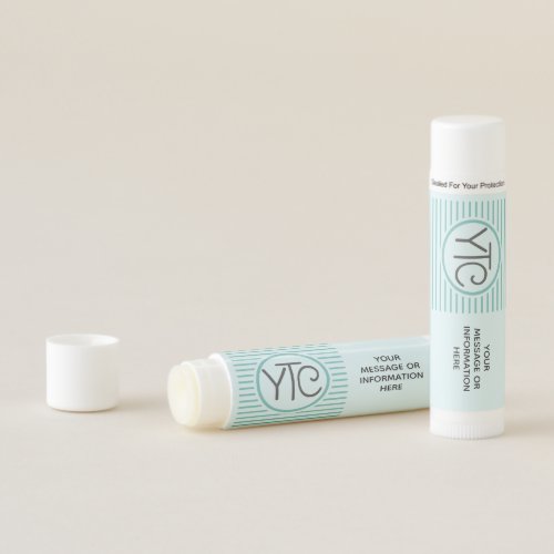 Company Logo and Information Promotional Lip Balm