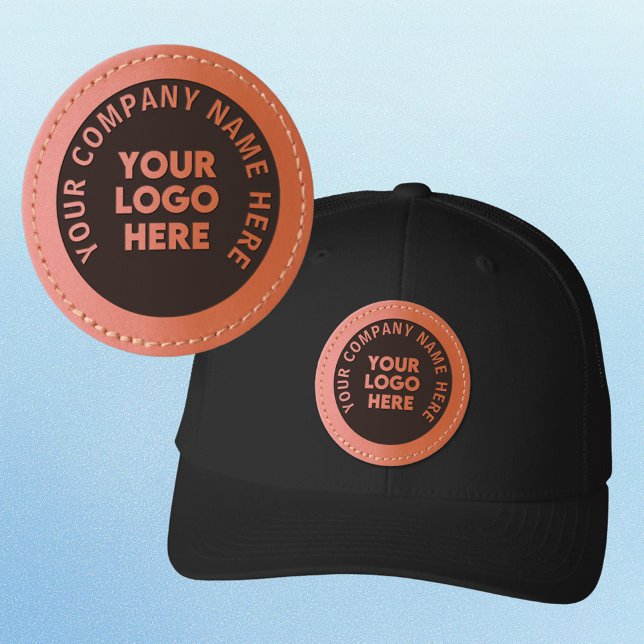 *Company Logo and Name Business Promotion Leather Patch Hat (Creator Uploaded)
