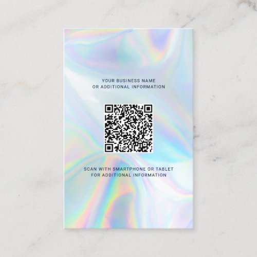 Company Logo and QR Code DIY Holographic Notary Business Card