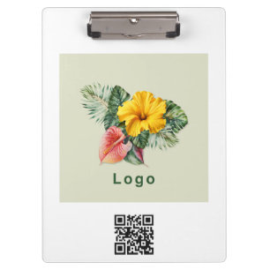 Company Logo and QR code Promo Merch Clipboard