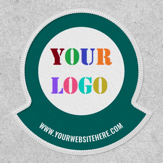 Company Logo and Text Branded Patch Example (Front)