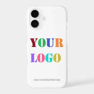 Company Logo and Text Business iPhone Case Example