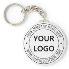 Company Logo and Text Business Keychain Template