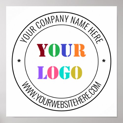 Company Logo and Text Business Promotional Poster