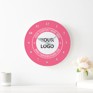 Company Logo and Text Clock Template Your Colors