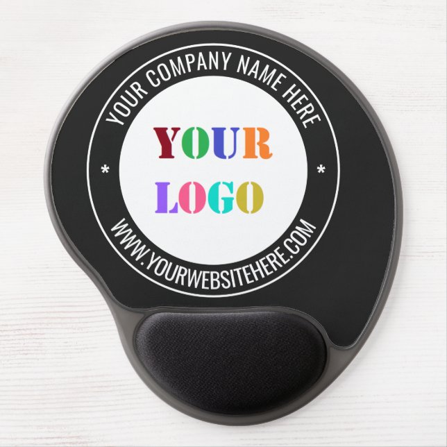 Company Logo and Text Gel Mouse Pad Template (Front)