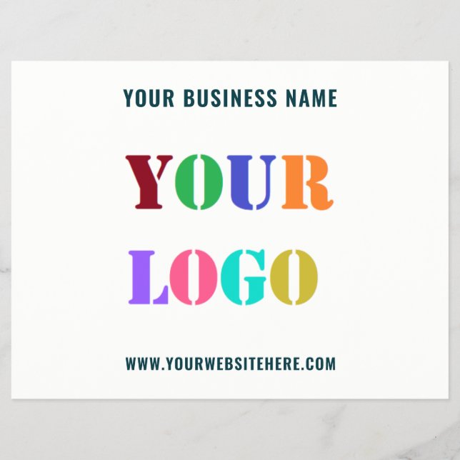 Company Logo and Text Promotional Business Flyers (Back)