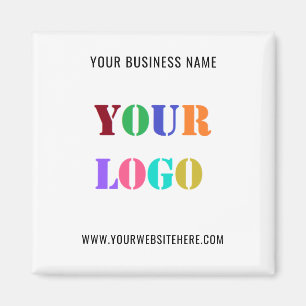 Company Logo and Text Promotional Business Magnet