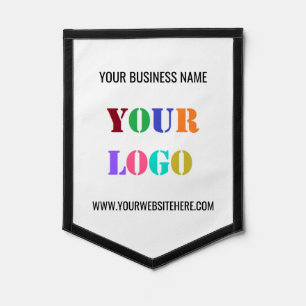 Company Logo and Text Promotional Pennant Example