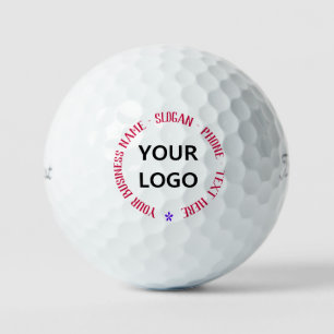 Company Logo and Text Stamps Golf Balls Template
