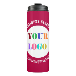 Company Logo and Text Thermal Tumbler Template