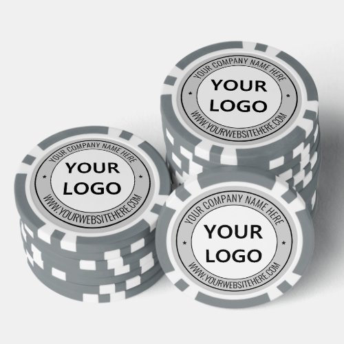 Company Logo and Text Your Business Poker Chips