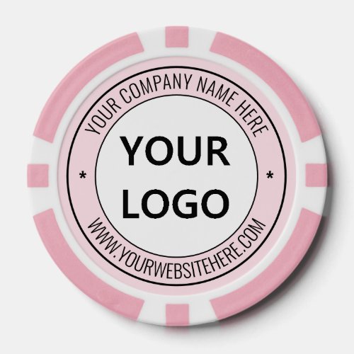 Company Logo and Text Your Business Poker Chips