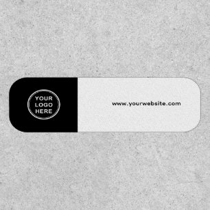 Company Logo and Website Simple Clean Custom Patch