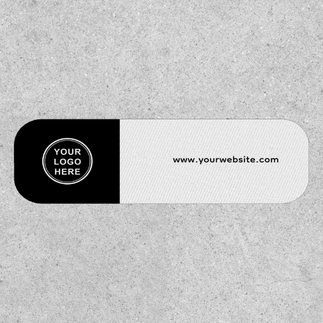 Company Logo and Website Simple Clean Custom Patch (Front)