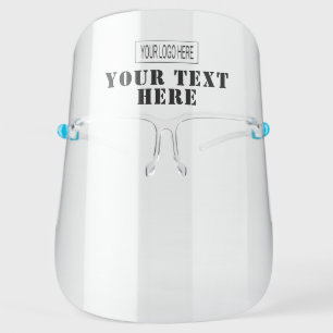 Company Logo and Your Text Face Shield