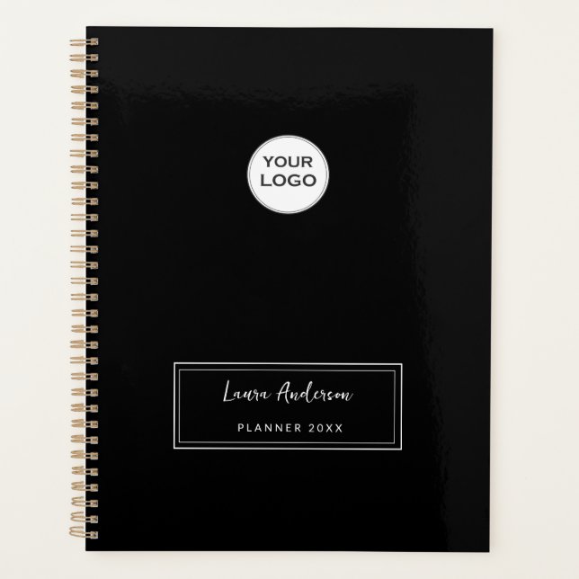 Company Logo Black and white  Planner (Front)