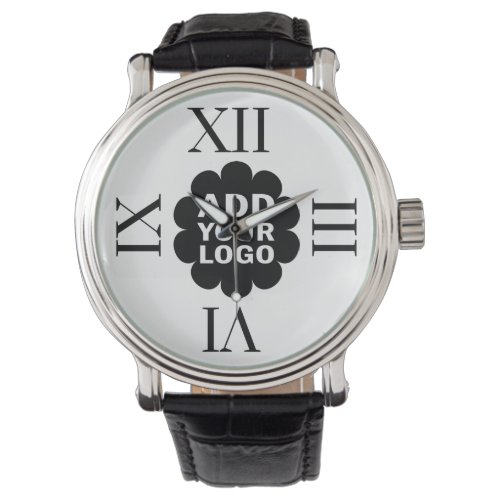 Company Logo Black And White Promotional Watch