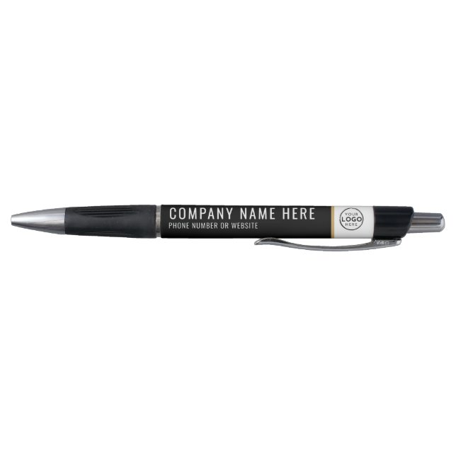 Company Logo Black Business Pen (Bottom)