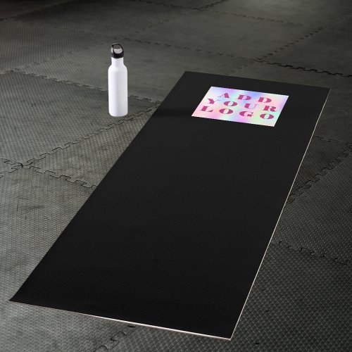 Company logo black classic business studio yoga mat