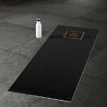 Company Logo Black Classic Business Studio Yoga Mat at Zazzle