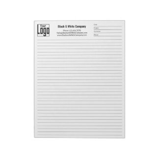 Company Logo Black College Rule Project Identifier Notepad